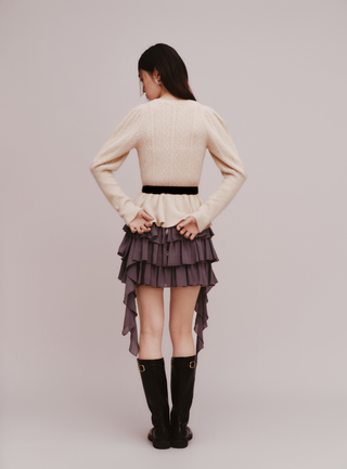Ruffle Hem Cardigan