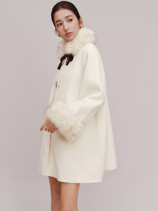 Fur-Collar Wool Coat