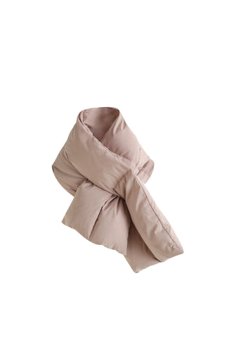 Scarf-Detail Down Coat in PINK, Premium Women's Outwear at SNIDEL USA.