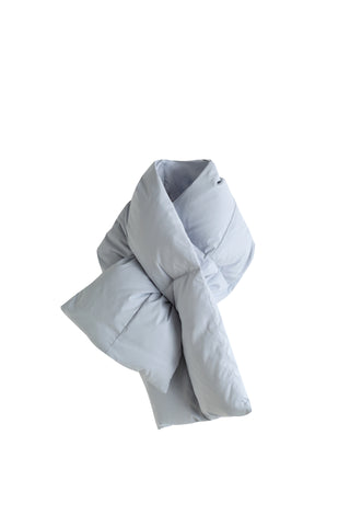 Scarf-Detail Down Coat in LIGHT BLUE, Premium Women's Outwear at SNIDEL USA.