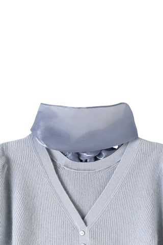 Detachable Sleeve Knit Top