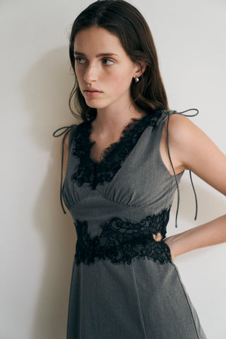 Lace-Trimmed Dress