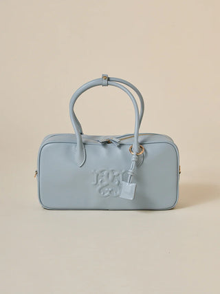 Embossed Logo Boston Bag