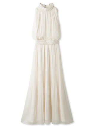 Chiffon Pleated Flare Dress