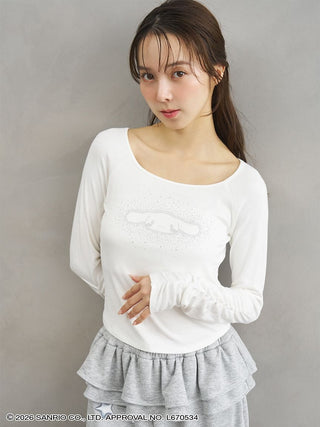 【Cinnamoroll】 Glitter Printed Mini T-shirt