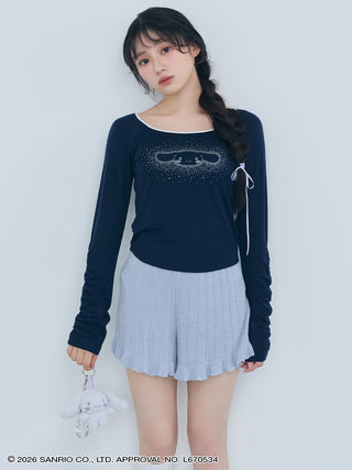 【Cinnamoroll】 Glitter Printed Mini T-shirt
