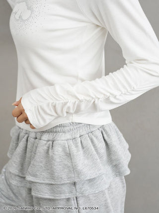 【Cinnamoroll】 Glitter Printed Mini T-shirt