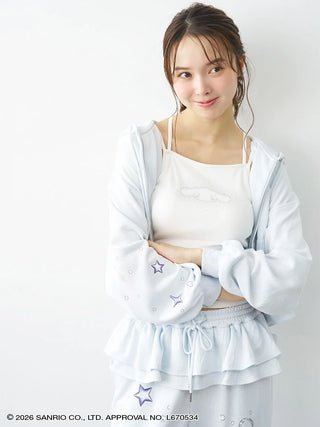【Cinnamoroll】Glitter Printed Camisole with Built-in Bra