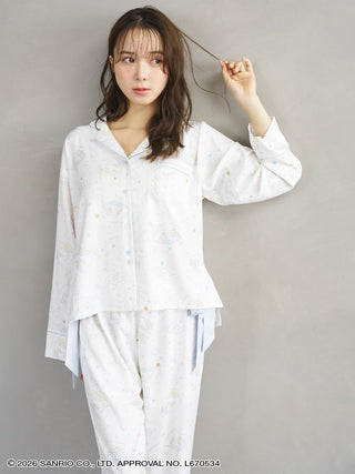 【Cinnamoroll】Satin Open-collar Shirt