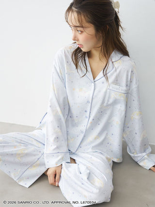 【Cinnamoroll】Satin Open-collar Shirt