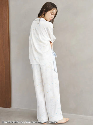 【Cinnamoroll】Satin Open-collar Shirt