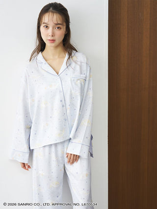 【Cinnamoroll】Satin Open-collar Shirt