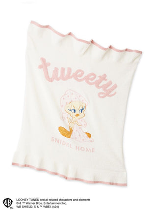 Tweety Throw Blanket in Pink at Women's Luxurious Loungewear Outfits & Accessories at SNIDEL USA