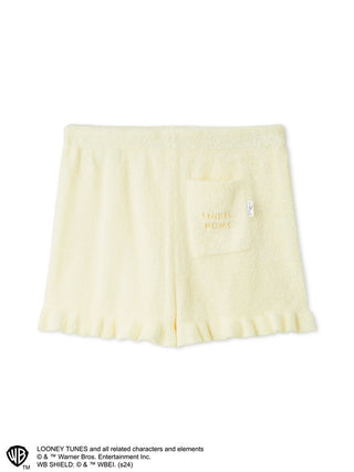 Tweety Bird Lounge Shorts in Yellow at Women's Luxurious Loungewear Outfits & Accessories at SNIDEL USA