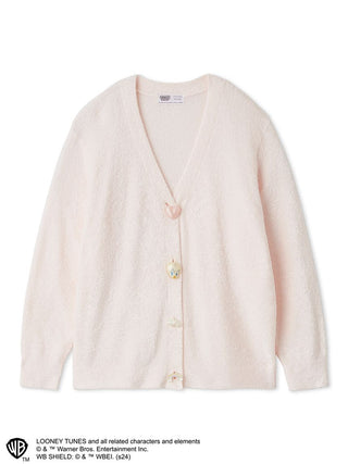 Soft Tweety Button-Up Cardigan in Light Pink at Premium Women's Fashionable Cardigans, Pullover at SNIDEL USA