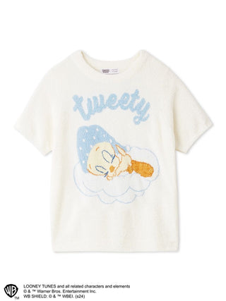 Cozy Tweety Bird Graphic Tee  in Ivory at Premium Fashionable Women's Tops Collection at SNIDEL USA 