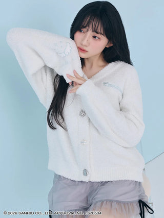 【Cinnamoroll】 Knit Cardigan with Designed Buttons