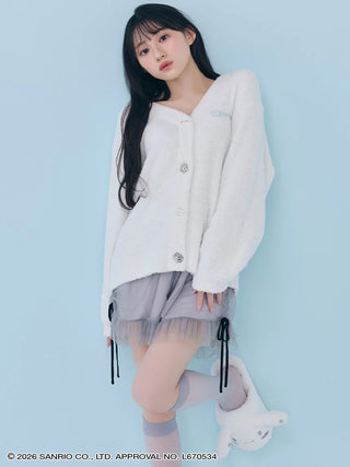【Cinnamoroll】 Knit Cardigan with Designed Buttons