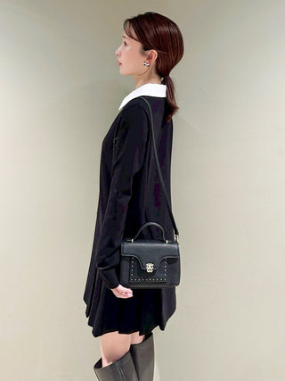 Collared Pleated Mini Dress