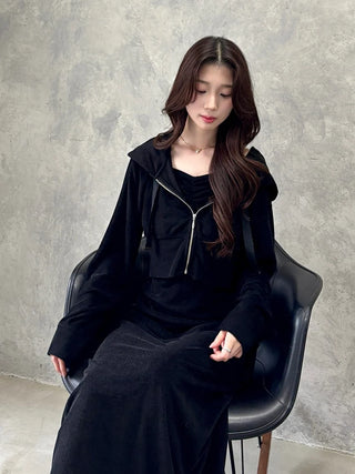 Terry Hoodie & Cami Dress Set
