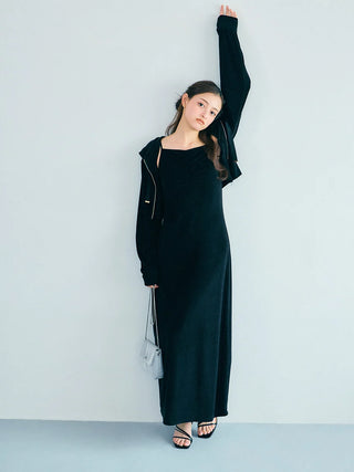 Terry Hoodie & Cami Dress Set