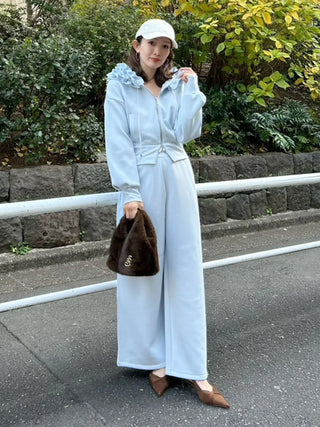 Bonded Wide-Leg Pants