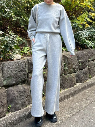 Bonded Wide-Leg Pants