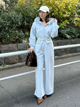 Bonded Wide-Leg Pants