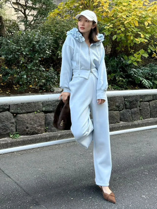 Bonded Wide-Leg Pants