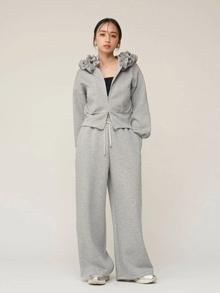 Bonded Wide-Leg Pants