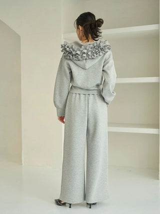 Bonded Wide-Leg Pants