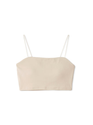 Cami Padded Bralette Top in BEIGE, Premium Fashionable Women's Tops Collection at SNIDEL USA.