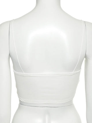 Cami Padded Bralette Top in WHITE, Premium Fashionable Women's Tops Collection at SNIDEL USA.