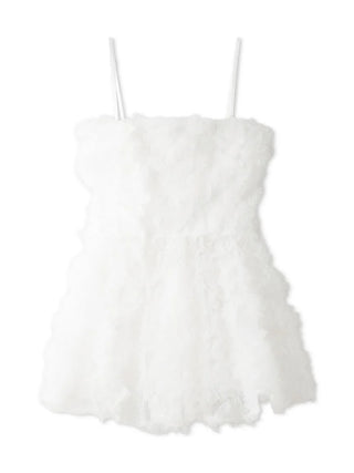 Ruffle Smocked Strapless Top in WHITE, Premium Fashionable Women's Tops Collection at SNIDEL USA.