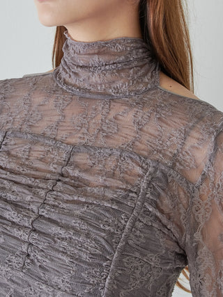 [Chacott] Lace Sheer Top