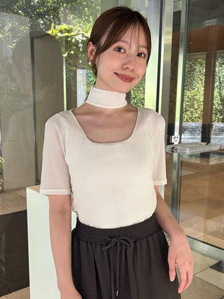 Flocky Tulle Cut Pullover