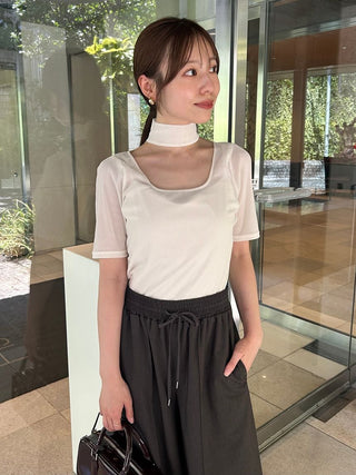 Flocky Tulle Cut Pullover