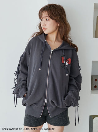 [HELLO KITTY] Lace-Up Hoodie