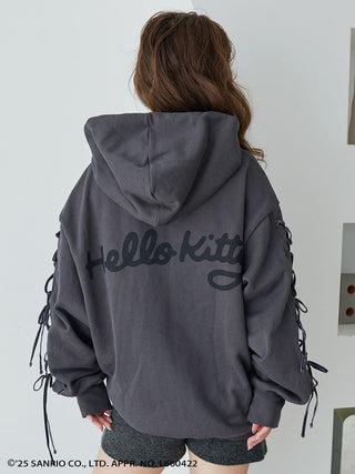 [HELLO KITTY] Lace-Up Hoodie
