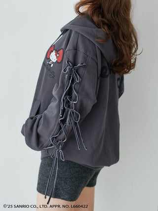 [HELLO KITTY] Lace-Up Hoodie