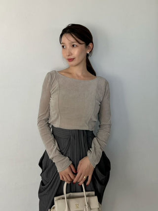 Velour Top with Built-In Bra