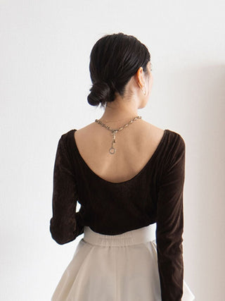 Velour Top with Built-In Bra