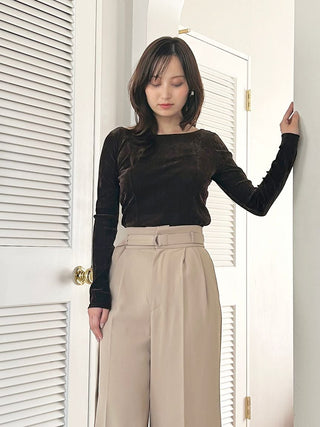 Velour Top with Built-In Bra