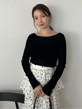 Velour Top with Built-In Bra