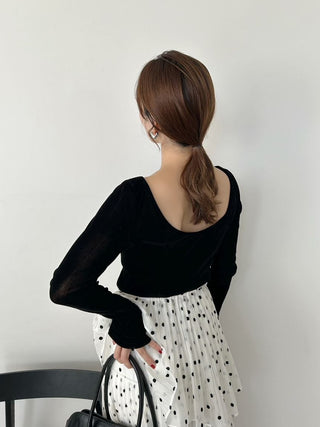 Velour Top with Built-In Bra