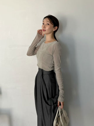 Velour Top with Built-In Bra