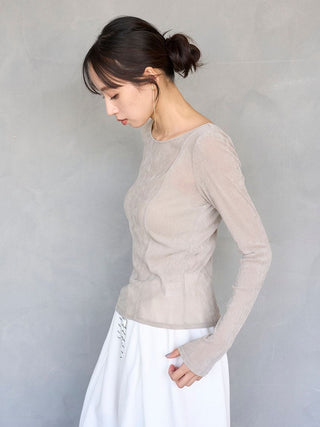 Velour Top with Built-In Bra