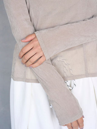 Velour Top with Built-In Bra