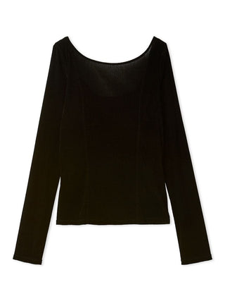 Velour Top with Built-In Bra