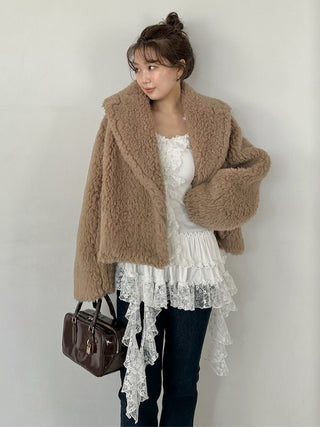 Tiered Frill Cut-and-Sew Pullover